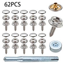 62pcs Snap Fastener Stainless Steel Canvas Cap Tent Kit Snap Fastener Sockets Buttons for Boat Marine Cover Tent Acceessories 2024 - buy cheap