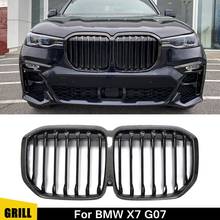 Glossy Black Carbon Fiber/ABS Front Bumper Racing Grill Kidney Front Grilles For New BMW X7 G07 2019 2020 2024 - buy cheap