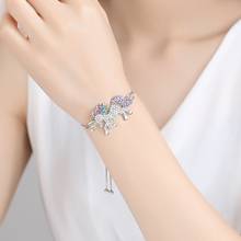 Pulsera de unicornio de arcoíris para mujer, brazalete geométrico para mujer, caja de dijes únicos, cadena, joyería Bohemia 2024 - compra barato