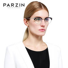 Parzin tr90 óculos feminino quadro miopia computador moda óptica falsos óculos de homem quadros claro lunette de vue 2024 - compre barato