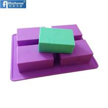 4 Hole Plain Basic Square Silicone Handmade Soap Mold Soap Making Mould Chocolate DIY Mould  Soap diy mold Wholesale 2024 - buy cheap