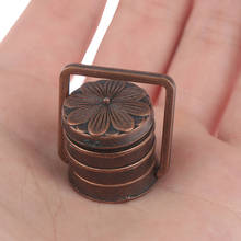 Vintage Dollhouse Miniature Copper 3 Layer Stackable Snack Food Bento Box Lunchbox with Lid 1:12 Scale 2024 - buy cheap