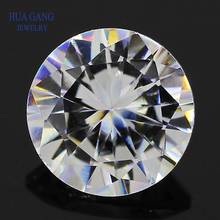 Piedra de circonio de cristal, gemas de cuentas sintéticas sueltas, redondas, blancas, brillantes, envío gratis, 0,6 ~ 7,5mm, AAAAA 2024 - compra barato