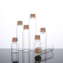 10pcs 4-30ml Glass Bottle Glass Jars Decoration DIY Containers Mini Cheap Message Vials Ornaments Cork Stopper Mason Jar 2024 - buy cheap
