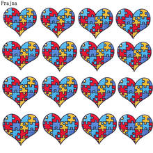 10PCS Love Picture Puzzle Patches Colorful Love Patches For Clothing DIY Cartoon Embroidered patches Sticker On Clothes Stripe 2024 - buy cheap