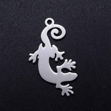 5pcs/lot Unique Lizard Stainless Steel DIY Charms Wholesale Never Rust DIY Pendants for Necklace Making Never Tarnish 2024 - buy cheap