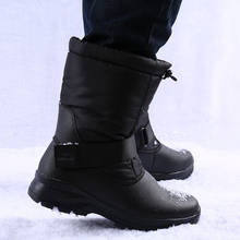 2021 nova moda inverno botas de neve masculinas quentes mais veludo grosso resistente ao desgaste antiderrapante leve algodão botas para homem 2024 - compre barato