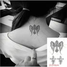 Waterproof Temporary Tattoo Sticker Wing Feather Cross Body Art Flash Tatoo Wrist Leg Neck Fake Tatto For Woman Men 2024 - buy cheap