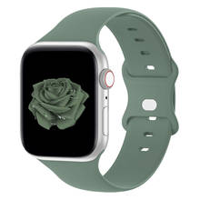 Correa de silicona para Apple Watch SE, Serie de gomillas 6, 7, 44mm, 40mm, 45mm, 41mm, iWatch 5, 4, correas de reloj para Apple Watch 3, 42mm, 38mm 2024 - compra barato