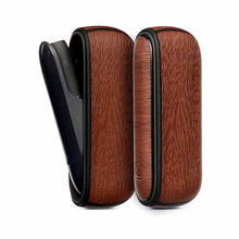 Escudo de madeira estilo tpu capa completa para iqos 3 duo caso + caso lateral acessórios para iqos 3.0 saco titular capa protetora 2024 - compre barato