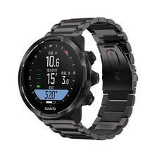 Clássico aço inoxidável pulseira de relógio pulseiras & ferramentas cinta 24mm para suunto 9 baro suunto d5 spartan esporte pulso hr/baro 2024 - compre barato