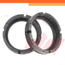 2PCs 6.5inch Speaker Mount for Vw Skoda Front Door Stereo Speaker Mat Adapter Plates Bracket Ring Mat Black Nylon 2024 - buy cheap