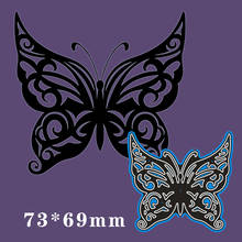 Troqueles de corte mariposa hueca nueva decoración de Metal álbum de recortes papel en relieve nueva artesanía Tarjeta de álbum cuchillo de perforación Mold73 * 69mm 2024 - compra barato