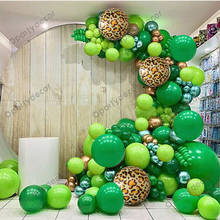 Guirnalda de globos con temática de jungla para fiesta de cumpleaños, arco 4D de lámina de leopardo salvaje, decoración de globos para niños y Baby Shower, 165 Uds. 2024 - compra barato