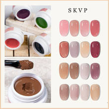 SKVP  Jelly Pink Nude Color Soak Off UV LED Nail Art Gel Clear Nail Varnish Mousse Solid Glitter UV Gel Nail Polish 10ML 2024 - buy cheap