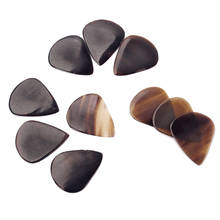 10 Pieces Buffalo Horn Guitar Picks for Bass Mandolin Banjo 0.8--1.2mm 2024 - buy cheap