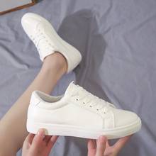 Women Sneakers White Vulcanized Shoes PU Leather Lace Up Feminino Zapatos De Mujer Platform Women Casual Flat Shoes NVX290 2024 - buy cheap