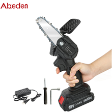 Abeden 20V 4-Inch One-handed Mini Cordless  Electric Chainsaw Power Chain Saws For Courtyard / Garden / Pasture / Farm / Sawmill 2024 - buy cheap