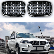 Grade dianteira do rim para bmw x5 x6 f15 f16 diamante grille meteoro estilo 2024 - compre barato