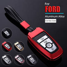Aluminum Alloy Key Case Cover For Ford Fusion Mustang Explorer F-150 F-250 F-350 2017 Remote Key Fob Shell Holder Car Accessorie 2024 - buy cheap