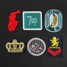 An crown Army Badge Iron on Patches for Clothing Military Stickers on Clothes Appliques Banana Embroidery Stripes for Backpack 2024 - buy cheap