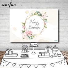 Sensfun cenários de flores de marfim, moldura para estúdio de fotos, feminino, aniversário, festa de casamento, fotografia, planos de fundo personalizados 2024 - compre barato