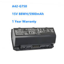 New Bateria Do Portátil para ASUS A42-G750 G750J G750JH G750JM G750JS G750JW G750JX G750JZ 15V 88WH 5900MAH 2024 - compre barato