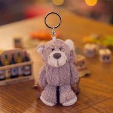 5 Pcs Gray hat bear Pendant Stuffed Plush Keyring, Key holder Doll Car keys Gift Animal Dolls Cartoon Doll Kids Birthday 2024 - buy cheap