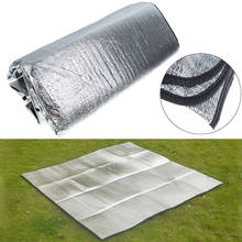 Alfombra de aluminio impermeable para acampar, colchoneta plegable para dormir, Picnic, playa, exterior, 200x150CM 2024 - compra barato
