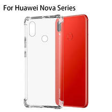 Capa de silicone tpu transparente, capa traseira para huawei nova 3 3i 5t 5i pro huawei nova coque 3i 5t 5i pro 2024 - compre barato