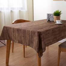 Mantel impermeable a prueba de aceite para restaurante, Hotel, decoración del hogar, cubierta de mesa de grano de madera de poliéster 2024 - compra barato