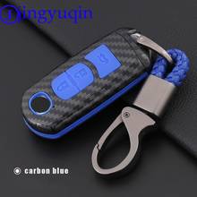 jingyuqin 3B Carbon Fiber Silicone Key Case Cover For Mazda 2 3 6 Atenza Axela CX-5 CX5 CX-7 CX-9 2014 2024 - buy cheap