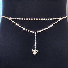 1pc Women Sexy Rhinestone Butterfly Dance Body Belly Waist Chain Jewelry for Clothing Accessories  Gift 2024 - buy cheap