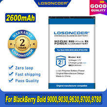 100% Original LOSONCOER NEW 2600mAh M-S1 Battery For BlackBerry Bold 9000,9030,9630,9700,9780 BAT-14392-001 Mobile Phone Battery 2024 - buy cheap