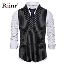 British Style Vest Men Slim Fit Business Mens Dress Vests 2019 New Arrival Herringbone Wedding Suit Male Waistcoat Gilet Homme 2024 - buy cheap