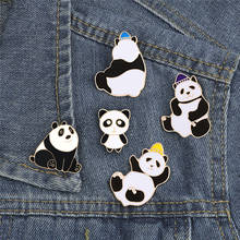 Милые животные панда эмалевые булавки мультфильм забавные милые Броши рюкзак нагрудные Куртки значок Модные Ювелирные изделия Подарки для детей 2024 - купить недорого