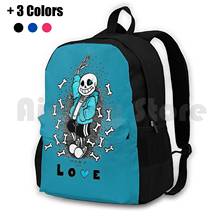 Sans-Undertale Outdoor Hiking Backpack Riding Climbing Sports Bag Sans Skeleton Undertale Skelebro Blue Genocide Stronger Love 2024 - buy cheap