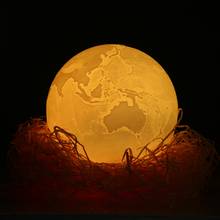 3D Light Print Earth Lamp Table Lamp Colorful Moon Lamp Rechargeable Change Touch Usb Led Night Light Home Decor Creative Gift 2024 - buy cheap