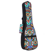 21 дюймовый двойной ремень ручной фольклорный чехол для переноски укулеле с хлопковой подкладкой для укулеле аксессуары для гитар, Синий Граффити 2024 - купить недорого