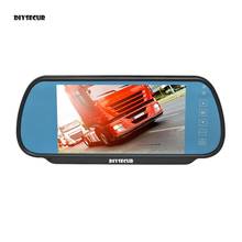DIYSECUR-Monitor de espejo retrovisor para coche, pantalla TFT LCD de 7 pulgadas con 2 entradas de vídeo para cámara CCD para coche, cámara/DVD 2024 - compra barato