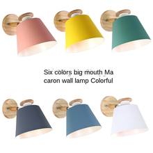 Estilo nórdico moderno e minimalista criativo cor da lâmpada de cabeceira quarto estudo sala estar varanda lâmpada parede led 2024 - compre barato