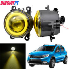 Luz de neblina olho de anjo para renault, sandero, stepway, hatchback, 2008 a 2015, farol dianteiro, conjunto, drl, h11, 12v 2024 - compre barato