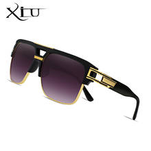 XIU-gafas de sol de medio Marco de metal para hombre y mujer, lentes de sol retro vintage clásicas, de diseñador de marca, de alta calidad, UV400 2024 - compra barato