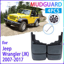 Car Mud Flaps for Jeep Wrangler JK 2007~2017 2008 2009 2010 2011 2012 Mudguard Splash Guards Fender Mudflaps Auto Accessories 2024 - buy cheap