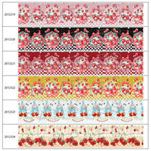 Японская кавайная корсажная лента в стиле "Лолита" с изображением свежей розовой клубники и фруктов, лента с принтом для украшения поделок и бантов, 10 ярдов 2024 - купить недорого