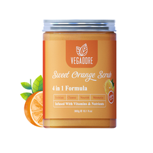 Crema exfoliante corporal de naranja dulce de 300ml, exfoliante para fregar y mantener el cuerpo, limpieza, crema blanqueadora y encoge los poros. 2024 - compra barato
