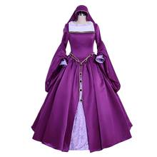 Cosmulticamadas tudor princesa roxa vestido renascentista, vestido de baile l321 2024 - compre barato