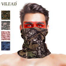 Vilead lenços de poliéster camuflados, máscara facial à prova de poeira, esportiva, feminina, para ciclismo, para acampamento, caminhadas, lenço mágico 2024 - compre barato