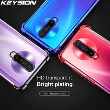 KEYSION Shockproof Case for Redmi K30 5G K20 K20 Pro plating Air-bag Clear Phone Back Cover for Xiaomi POCO X2 Mi 9T 9T Pro A3 2024 - buy cheap