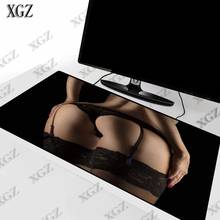 Xgz sexy menina ass grande gaming teclado mouse almofada de borracha natural computador computador mousepad tapete de mesa bloqueio borda para csgo lol dota 2024 - compre barato